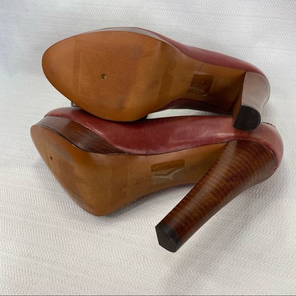 Rare Miss Sixty Leather Platform High Heels 4.5” Dusty Rose Pink Size 37 / 6.5 - Picture 10 of 14